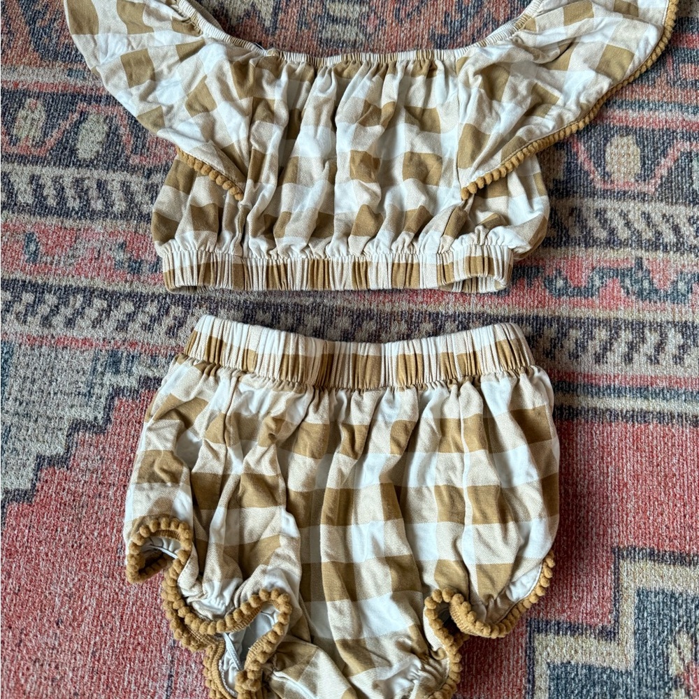 SOLD Girl’s Kate Quinn Checkered Top and Shorts Set